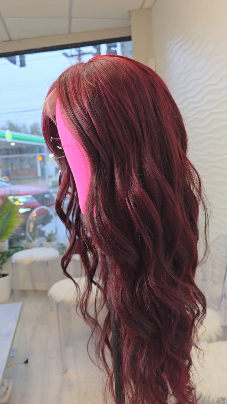 Burgundy Glueless Body Wave Wig